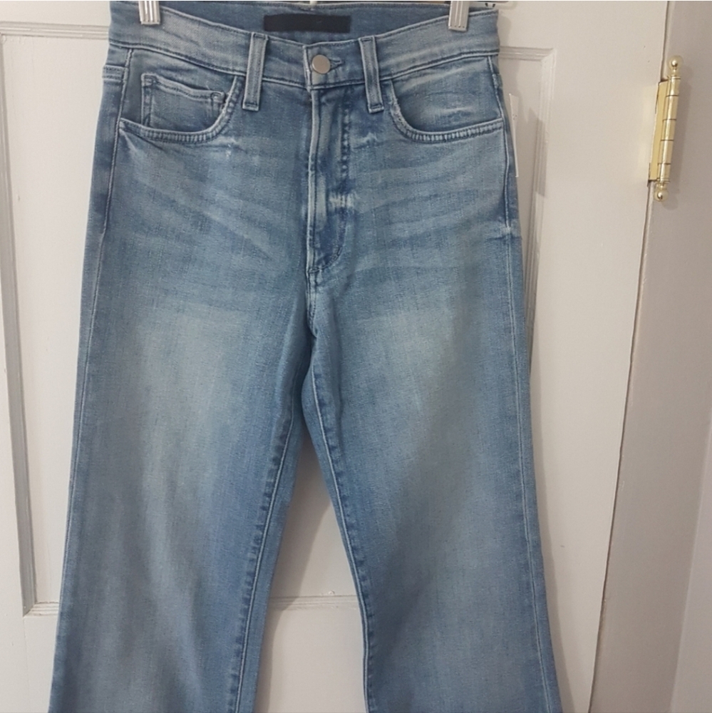 Women's Blue Flared Jeans - Picture 4 of 12